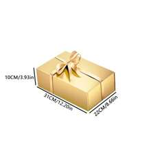 1 套金色、白色、黑色可折叠磁性礼品盒，带盖、丝带、拉菲草 50 克，适用于婚礼、求婚、生日、圣诞节、周年纪念、万圣节、节日礼品包装