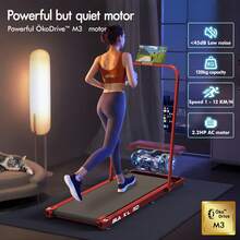 BLACK LORD Treadmill Walking Pad Gym Fitness Foldable - Red - View 5