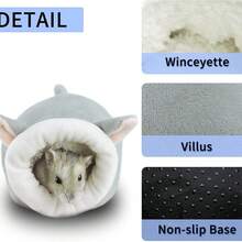 1 件黄金仓鼠窝，冬季温暖冬眠庇护所，适合仓鼠、沙鼠、龙猫 - 彩色 - 查看 6