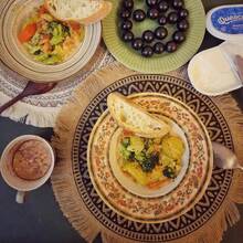 4 Stücke/6 Stücke/8 Stücke 38cm runde Leinen Tischsets, rutschfest, hitzebeständig, leicht zu reinigen, geeignet für Esszimmertisch, Boho-Stil, Zuhause, Restaurant, Küche, Büro, Weihnachtsfeier, Hochzeit, Feiertags-Dekoration, Tischschutz, Geschenk