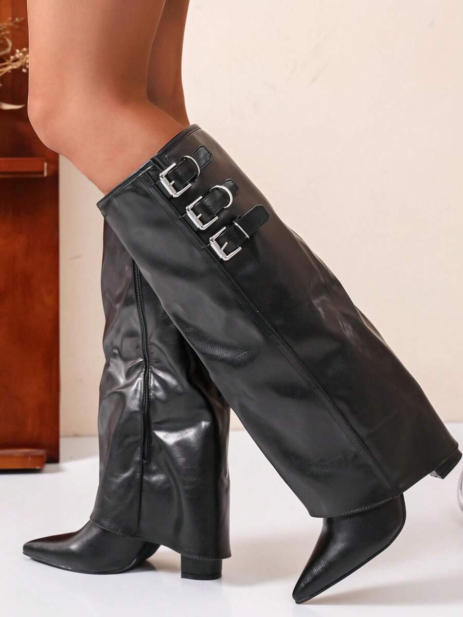 Botas de moda para mujer - Negro - Ver 1