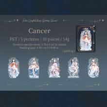 10 adesivos de personagens originais, série 12 deusas do zodíaco, pacote de adesivos para scrapbooking, adequado para decoração de diários de estudantes