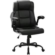 Big And Tall Office Chair 400LBS Wide Seat Ergonomic Computer Desk Chair High Back Executive Leather Chair Adjustable Task Chair Lumbar Back Support 8 Hours Heavy Duty Design 9189 Black - Black - View 9