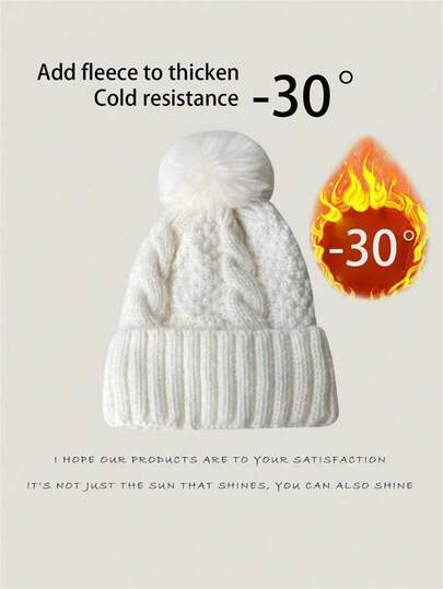 1 件男女保暖针织帽大号皮帽纯色多功能厚内衬适合户外骑行时尚个性休闲优雅复古街头风秋冬万圣节