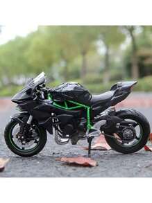 1 pièce Moto Kawasaki H2R, moto de simulation, jouet de moto en alliage, modèle de moto 3D, jouet de voiture miniature à l'échelle 1:18, décoration de moto, cadeau d'anniversaire, cadeau de fête, retour à l'école