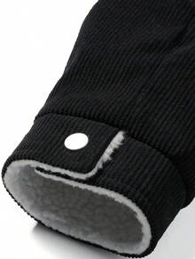 1 pieza Chaqueta deportiva casual con forro térmico para hombre, chaqueta térmica de borreguito de moda y versátil para otoño/invierno