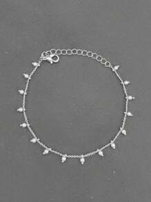 1 Stück modischer, personalisierter Perlen-Fußkette, Damen Strandfußkette, geeignet für tägliche Outfits, perfektes Geschenk für Damenschmuck