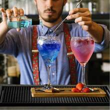 4pz Tapete Para Bar Grande 45 X 30cm Barra Escurridor Barman - Negro - Ver 3