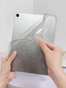 1 件透明闪亮柔软 TPU 平板电脑保护壳，简约/清新/有趣/休闲/小众/个性化/创意，时尚闪亮奢华，兼容 iPad Mini6/Mini7/Air/Air2/9.7/10.2/10.5/Air4/Air5/10.9/Pro 11"/10th/Air 11-In.(M2) 2025/iPad (A16) 11 英寸第 11 代 2025，不包括手写笔，闪光位置可能会有所不同 - 無色 - 查看 7