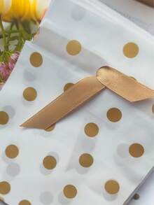 10/20/30pcs Gold Silver Drawstring Gift Bags - Plastic Favor Bags For Candy, Food Storage, Party Supplies (Wedding, Birthday, Christmas) Reusable Gift Pouch(Random Color) - Multicolor - View 5