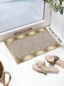 1pc Luxury European Style Gold Design Carpet, Suitable For Hallway, Balcony, Kitchen, Bathroom - Multicolor - View 16