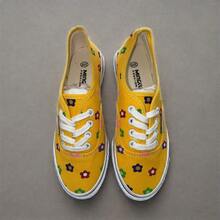 Zapatillas casuales universales para hombre y mujer, lona urbana universal para hombre y mujer, refrescantes, cómodas, lindas, adecuadas para caminar, fitness, negras,amarillas - Amarillo - Ver 6