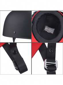 Adult Open Face Summer Retro Motorcycle Vintage Half Helmet Baseball Cap Helmets Children Riding Motocross Men Women - Bright Black - View 3