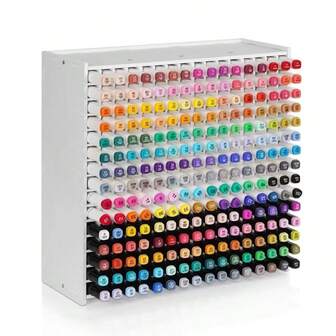 240-Slot Marker Pen Organizer Rack, Watercolor Pen & Colored Pencil Storage Box, Desktop Organizer For Home, School, Office, Chinese New Year Decoration Gift