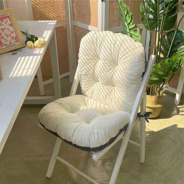 1PC Thickened Cushion With Backrest, Comfortable For Long Sitting, Perfect For Office Chairs, Enhances The User Experience.