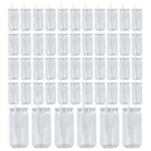 AGH Plastic Cup 16oz Clear Mason Can With Clear Lids For Summer Cold Drinks UVDTF 50 Pack - Clear With Clear Lids,50pack - View 6