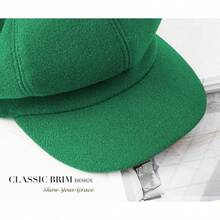 Women Beret Newsboy Hat French Wool Cap Classic Autumn Spring Winter - màu xanh lá - Xem 6
