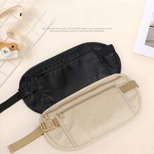 1pc Mini Waterproof Anti-Theft Invisible Waist Pack, Multi-Function Ultra-Thin Travel Phone Bag For Men & Women Streetwear Gym Bag - Beige - View 1