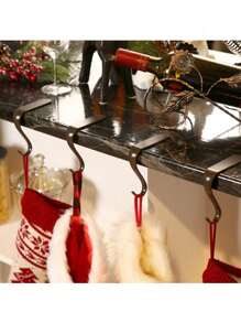 Crochets de suspension de Noël, crochets de décoration de Noël, crochets pour sapin de Noël, petits crochets en métal pour ornements, crochets en forme de S pour décoration de Noël, décoration de scène, décoration de chambre, décoration de maison, décoration de fête de Noël, décorations de Noël