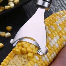 Stainless Steel Corn Peeler Serrated Corn Stripper Peelers Cob Shaver Planer Thresher Cutter Kitchen Fruit Vegetable Gadget Tool - Silver 1pcs - View 3