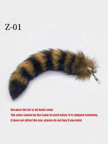 1 chiếc mặt dây chuyền hình đuôi cáo lớn kiểu Mỹ, dùng làm móc khóa xe hơi, túi xách, đồ trang trí treo ba lô, quà tặng tựu trường, phụ kiện móc khóa, đuôi gấu trúc (Do làm thủ công, mỗi lô hàng có thể có màu sắc hơi khác nhau, vui lòng không đặt hàng nếu bạn không thích điều đó) - Nhiều màu - Xem 9
