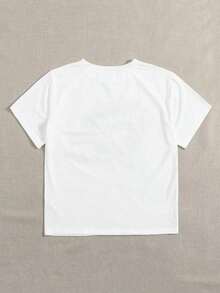Unity Short Sleeve T-Shirt With Letter Graphic - White - View 2