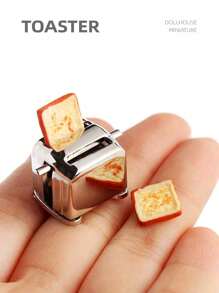 Máquina de Pão em Miniatura para Casa de Bonecas Escala 1:12 Cena de Cozinha em Miniatura Simulação Acessório de Eletrodoméstico de Alimentos Decoração de Casa