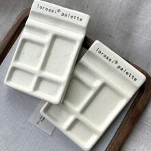 1pc Square Nail Art Color Mixing Palette, Fake Nail Sticker Color Palette, Gel Nail Polish Display Stand, Nail Art Tools, Nail Brush Holder, Nail Studio Rhinestone Pearl Storage Tray