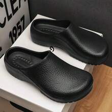 男女通用防滑厨师鞋 - 高品质、耐用的厨房工作鞋，配有加固鞋底、黑色 EVA 材料、脚跟支撑和纹理抓地力，全天舒适，厨房鞋 | 低帮运动鞋 | 纹理抓地力鞋