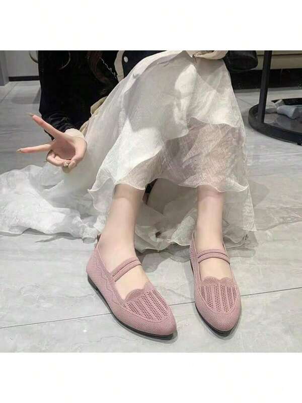 Minimalist Style Flat Shoes, Mesh Breathable Clean Lines, Flat Heel Versatile, Suitable For Work And Casual Occasions, High-End Quality
