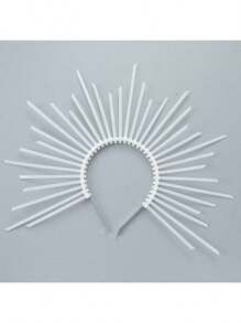 1pc Fantherin Mary Halo Crown Headband Goddess Zip Tie Spiked Halo Crown Halloween Costume Headpiece Headdress For Cosplay Party