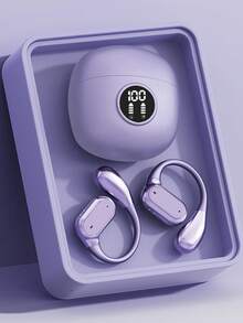 NEW SENYANG 全新森阳贴耳式电镀运动耳机时尚舒适耳机音乐重低音挂耳式视频TWS HIFI杜比ACC立体声高清通话耳机适用于安卓手机游戏情侣耳机智能耳机 - Q17PRO - 查看 2