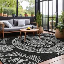 Ordered Outdoor Rug 6x9 Washable Outside Carpet For Indoor Patio Porch Waterproof Easy Cleaning Non Shedding Area Rugs