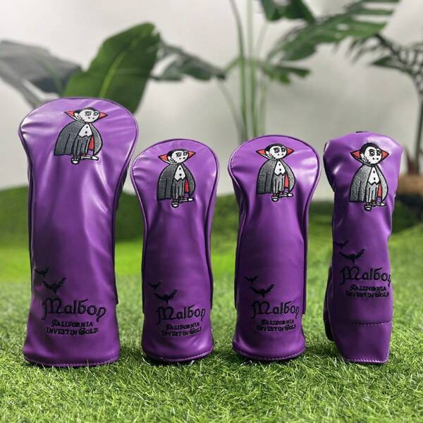 Funda para cabeza de palo de golf estilo pescador en color púrpura, funda de golf de moda, adecuada para entusiastas del golf masculinos y femeninos. Hecha de materiales impermeables y duraderos, que brindan la mejor protección para tu palo de golf