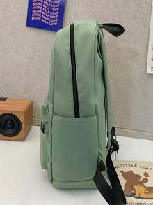 Large Capacity Solid Color Men's Backpack, Fashion Minimalist Travel Bag, Suitable For Casual, Japanese, College, Commuting And Other Occasions, Can Also Be Used As A School Bag Or College Bag - Multicolor - View 6