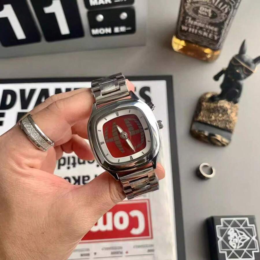 1pc Authentic Niche Y2K Retro Vintage Dynamic Digital Quartz Watch For Men