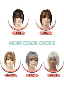 Aplique de Cabelo Humano com Franja Loira Reta para Cabelos Finos, Multiuso e Unissex, Clipes de Cabelo para Estilizar e Dar Volume, Acessório Versátil de Cabelo Humano