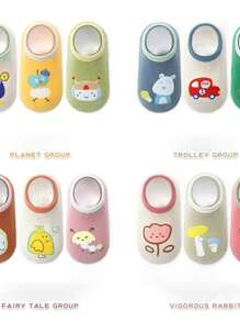 3 Pairs Cartoon Pattern Cute Baby Ankle Socks, 0-5 Years Old, Soft Breathable Comfortable, Printed Anti-Slip Sole, Suitable For Beginner Walkers