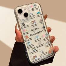 Funda resistente a golpes, fabricada en TPU, con diseño de eslogan. - Blanco - Ver 5