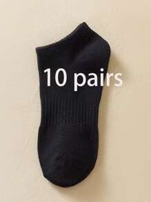20 Pairs Plus Size Unisex Thin Breathable Antibacterial Odor-Resistant Crew Socks, Suitable For All Seasons