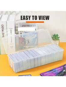 750 张塑料交易卡收纳盒，游戏卡盒 - 透明 - 查看 3