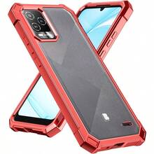 AAiliber For BLU View 5 Pro Phone Case BLU View 5 Pro B170D Clear Case With Screen Protector Dual Layer Shockproof Bumper Transparent [Anti Yellowing] Slim Cell Phone CoveRedA - CrystalClear&Red - View 7