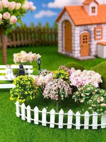 4pcs Artificial Model Trees, Miniature Tree Scene KitSimulated Plants, Garden Micro Landscape Decor, Bright PVC Artificial Green Decoration, Suitable For Aquarium, Fairy Garden And Glass Container, Colorful And Realistic Leaf Design