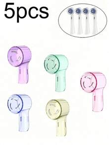 1/5/10pcs Electric Toothbrush Head Covers Dust Cover Toothbrush Cover Protective Sleeve Toothbrush Cap Reusable Toothbrush Head Covers To Keep Dust Away Dual Clean Trizon Pulsonic SR 12A 18A Replacement Brush Heads For Travel Camping Family School Cleaning Supplies Cleaning Tool Household Gadgets(Transparent)