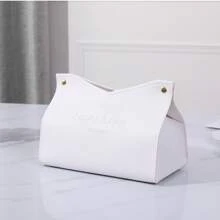 1pc Leather Tissue Box Waterproof Kitchen Accessories,Decorative Tissue Box,Napkin Holder For Table,Tissue Box Bathroom