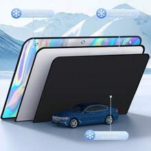 Set Of 4 Suction Cup Car Sunshades, Magnetic Pull-Down Curtains For Vehicle Side Windows, Providing Privacy And Sun Protection Inside The Car.