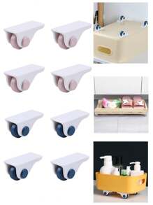 4pcs Casters For Storage Boxes, Adhesive Wheels For Bottom Of Storage Containers, Unidirectional Household Small Wheels For Storage Boxes
