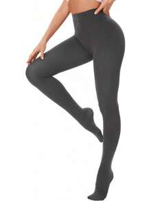 Womens 80 Denier Opaque Tights, Women's Soft Solid Color Footed Pantyhose, High Waist Stocking With 30+ Colors