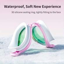1 pereche ochelari de înot profesionali anti-aburire, impermeabili, lentile acoperite de înaltă definiție, design unisex, echipament de înot