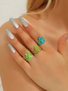 1 Pair Novelty Funny Green Frog Ear Clips, Unique Cute Green Frog Ear Cuffs For Women Without Piercing - Frog - View 12